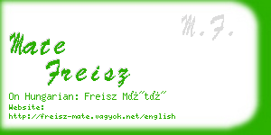 mate freisz business card